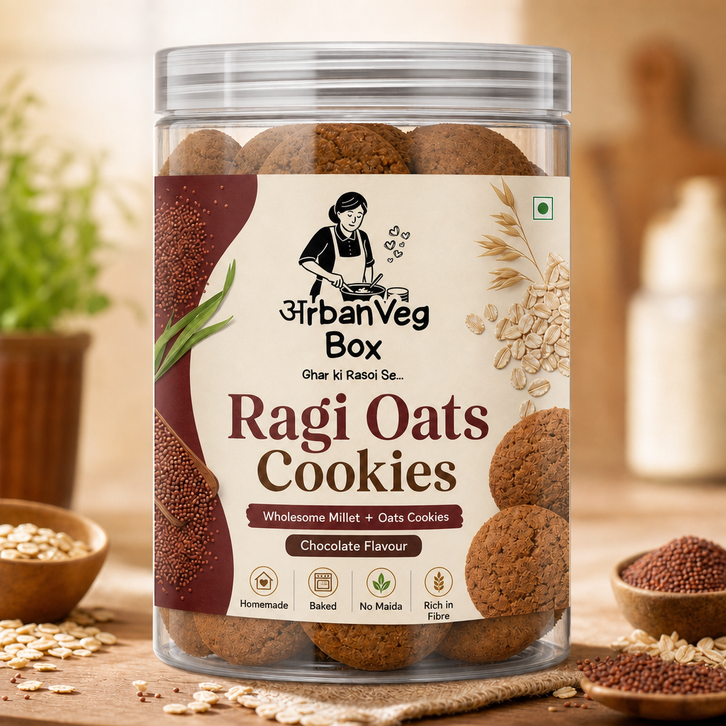UrbanVeg Box Ragi Oats Cookies – Chocolate Flavour